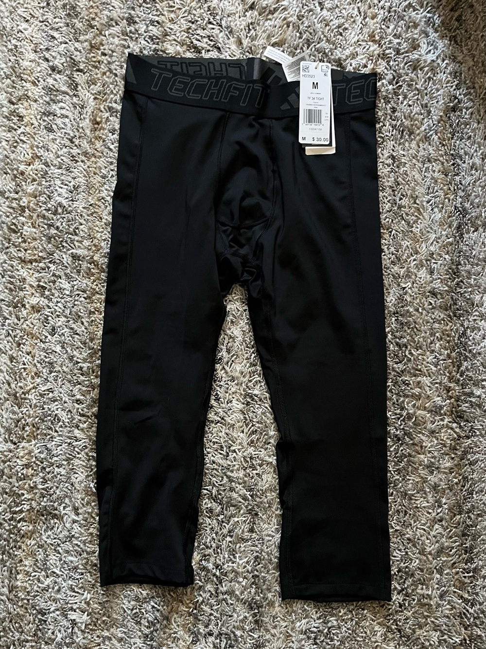 New adidas Aeroready  Men's Techfit Compression 3/4 Tights - Black